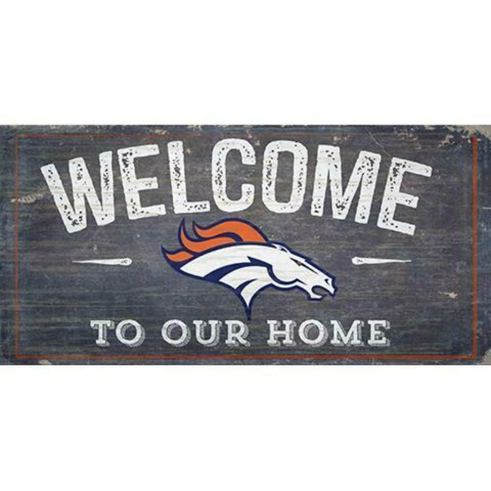 DENVER BRONCOS WOOD SIGNS 6"X12"